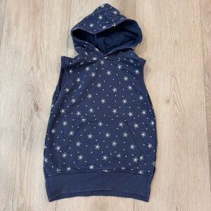 Little Bipsy Sleeveless Hoodie Fireworks Navy Star 5/6T
